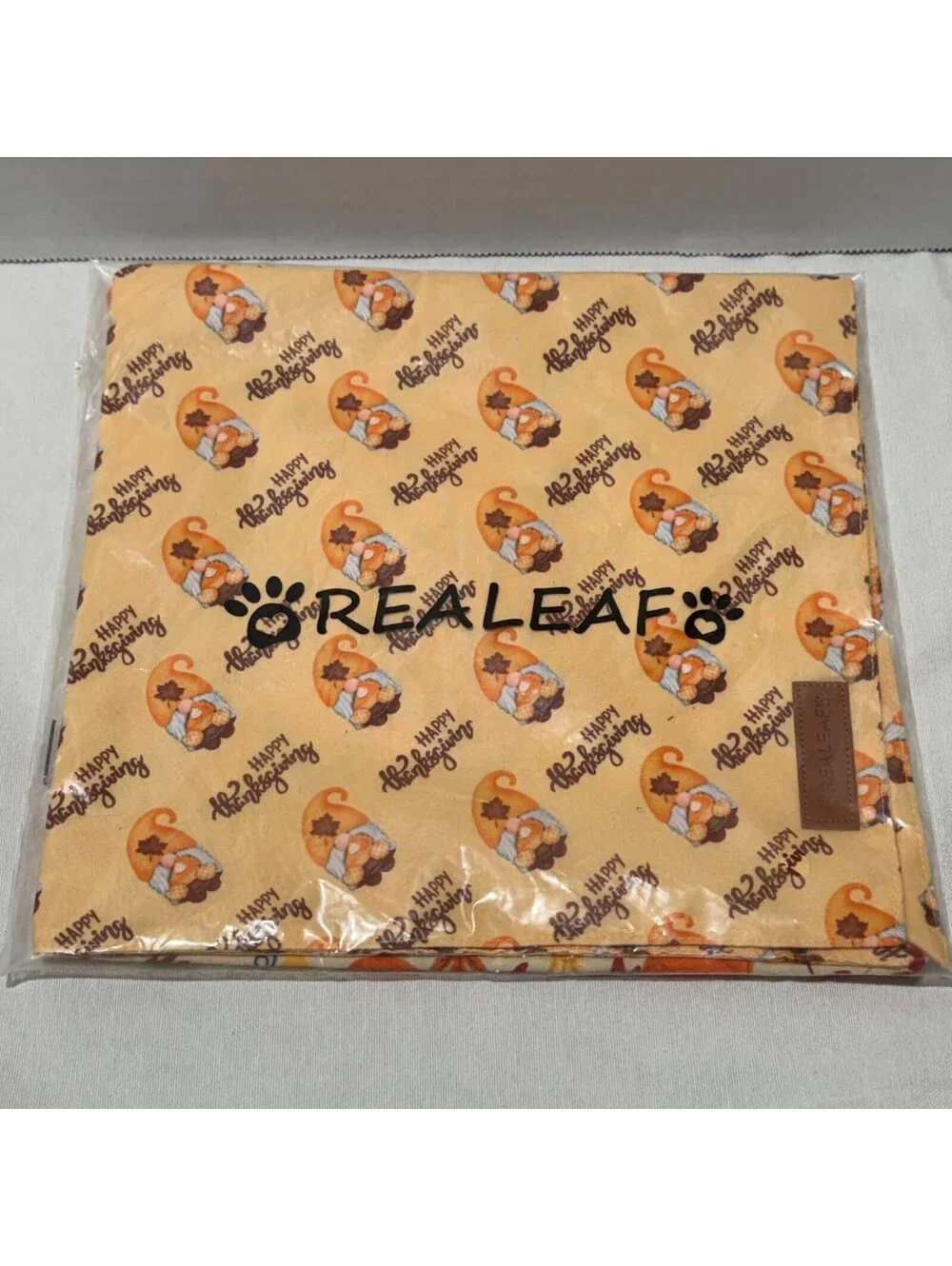 Realeaf Happy Thanksgiving Dog Bandanas 2 Pk Pumpkins Gnomes Holiday Scarf Large